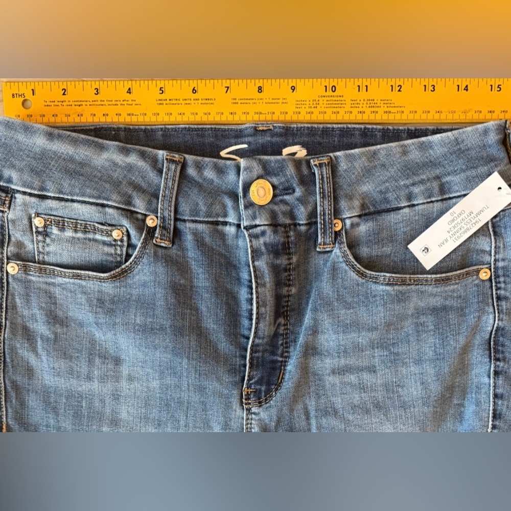 Seven7 Women's High Rise Tummyless Skinny Jeans Size 10 NEW NWT Blue Denim - Picture 6 of 9